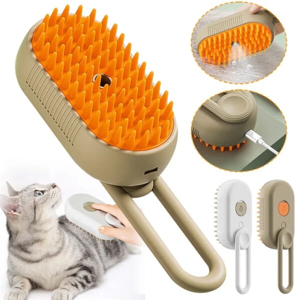 3-in-1 Electric Cat & Dog Grooming Brush - Image 2