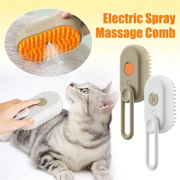 3-in-1 Electric Cat & Dog Grooming Brush