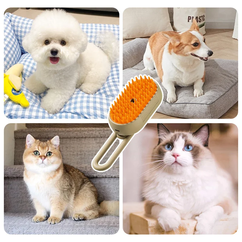 3-in-1 Electric Cat & Dog Grooming Brush