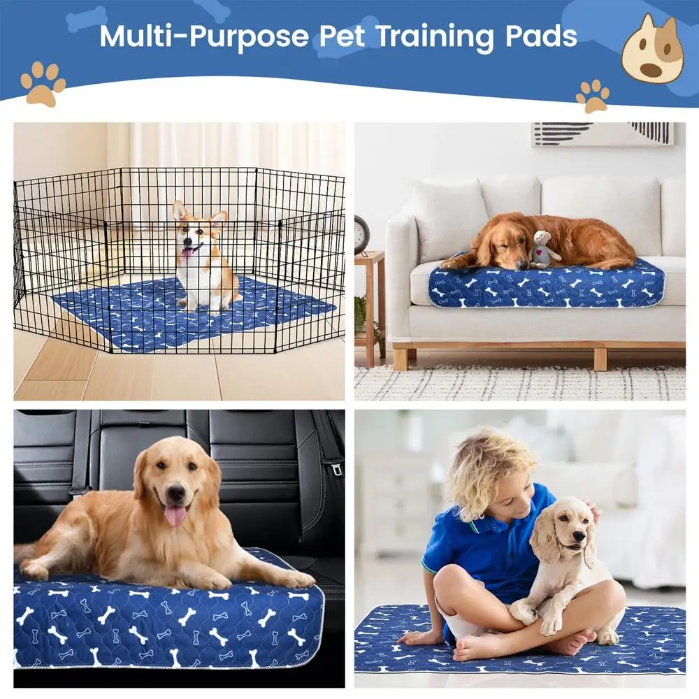 Waterproof Dog Mat Whelping Pads Dog Floor Mat Washable Dog Pads Reusable Puppy Mat For Cat Dog Pet Cage Floor Car