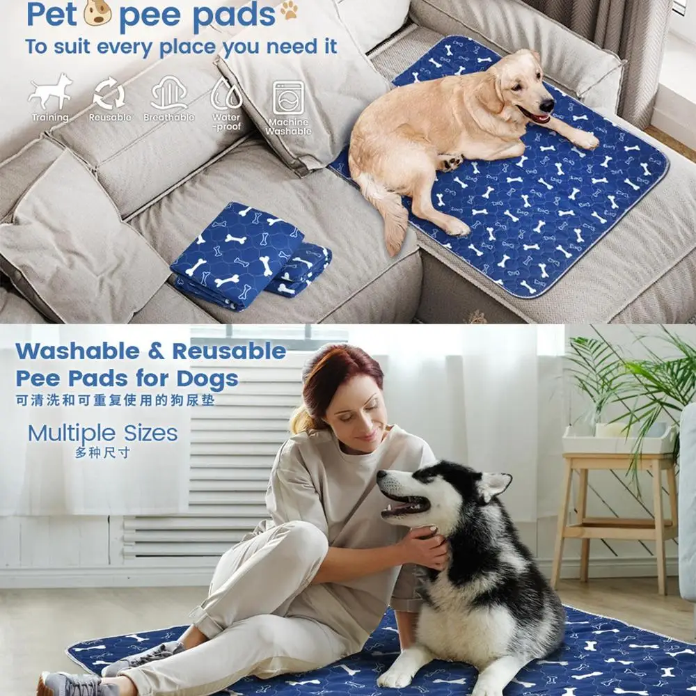 Waterproof Dog Mat Whelping Pads Dog Floor Mat Washable Dog Pads Reusable Puppy Mat For Cat Dog Pet Cage Floor Car