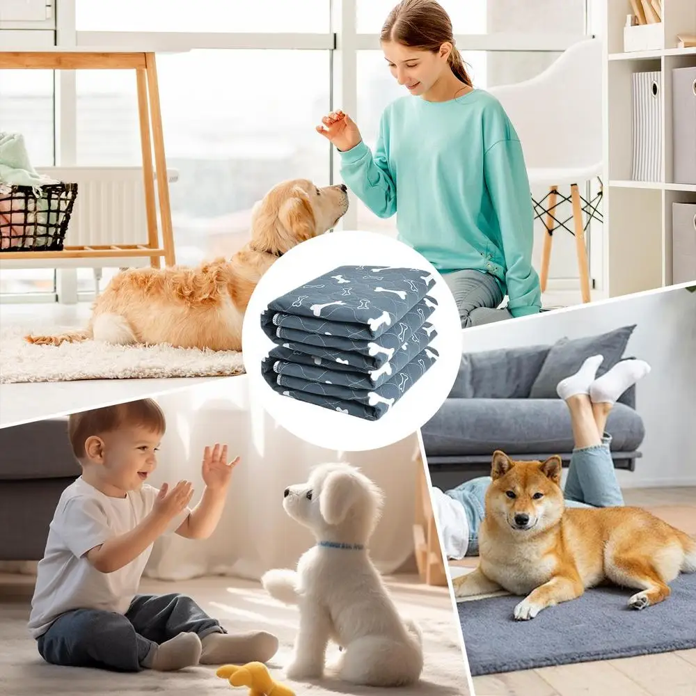 Waterproof Dog Mat Whelping Pads Dog Floor Mat Washable Dog Pads Reusable Puppy Mat For Cat Dog Pet Cage Floor Car