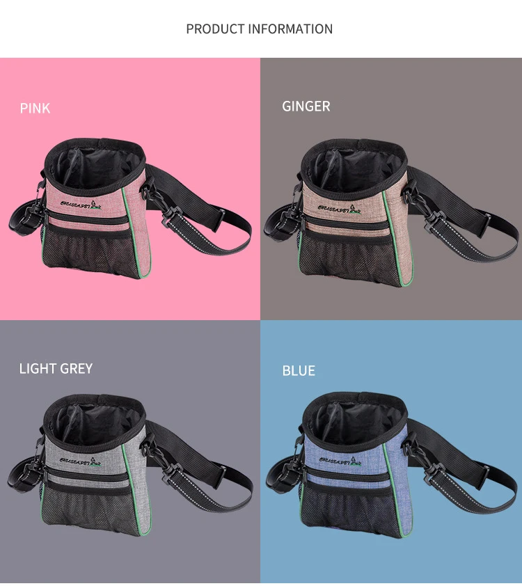 Dog Trainings Bag Pet Dog Snack Bag Large Detachable Large Capacity Puppy Reward Bag Dog Training Supplies Waist Bag Durable