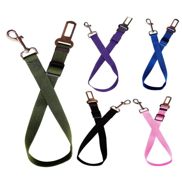 Dog Auto Car Safety Belts Pet Car Harness Adjustable Strap Buckle Clip Seatbelt Easy Control Vehicle Seat Belt Attachment - Image 2