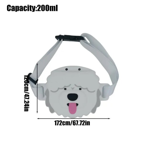 Dog Treat Training Pouch Silicone Dog Shape Cat Treat Leak-Proof Fanny Pack Pet Snack Magnetic Closure With Adjustable Belt - Image 6