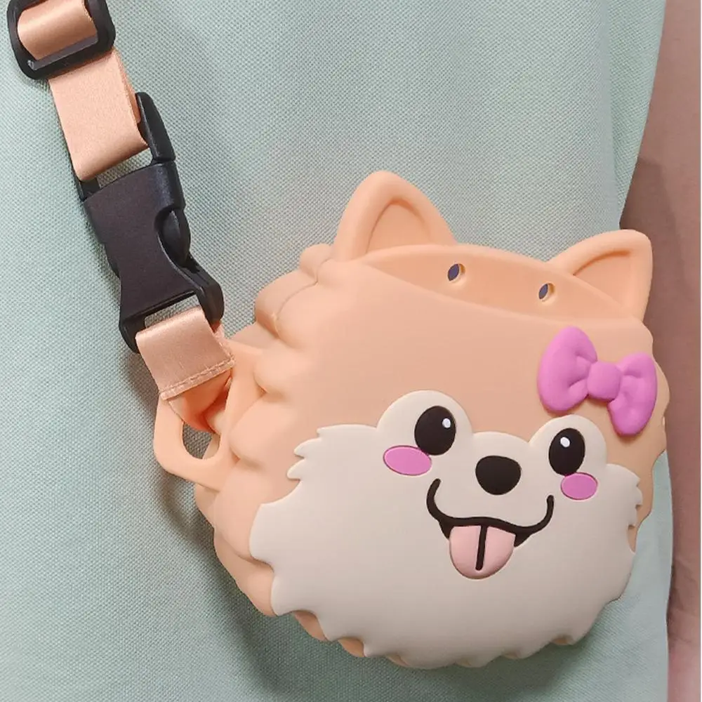 Dog Treat Training Pouch Silicone Dog Shape Cat Treat Leak-Proof Fanny Pack Pet Snack Magnetic Closure With Adjustable Belt