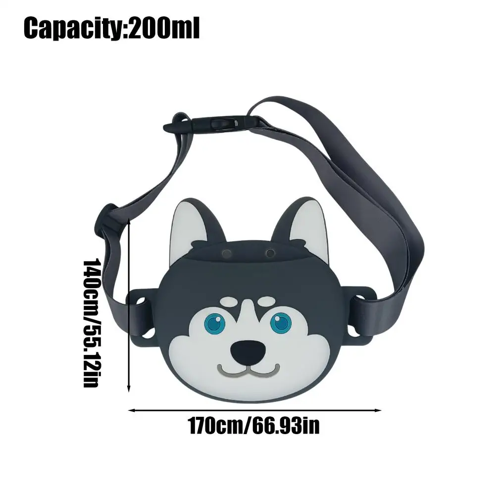 Dog Treat Training Pouch Silicone Dog Shape Cat Treat Leak-Proof Fanny Pack Pet Snack Magnetic Closure With Adjustable Belt