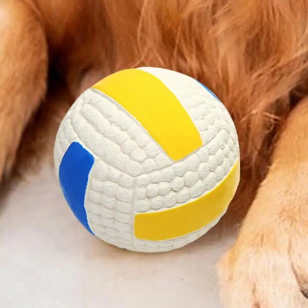 Indestructible Ball For Dogs Tough Ball Toy Puppies Chew Soccer Ball Bouncing Squeaky Dog Balls Sturdy Puppy Balls Interactive - Image 5