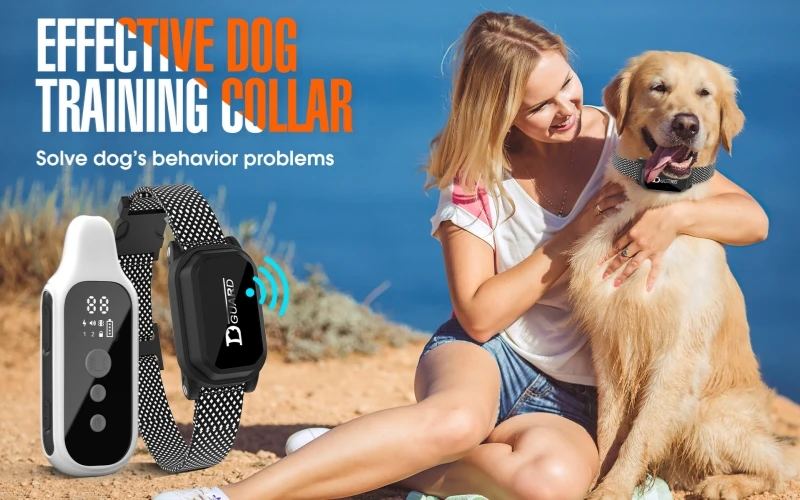 800m Digital Dog Training Collar Waterproof Rechargeable Remote Control Pet with LCD Display for All Size Shock Vibration Sound