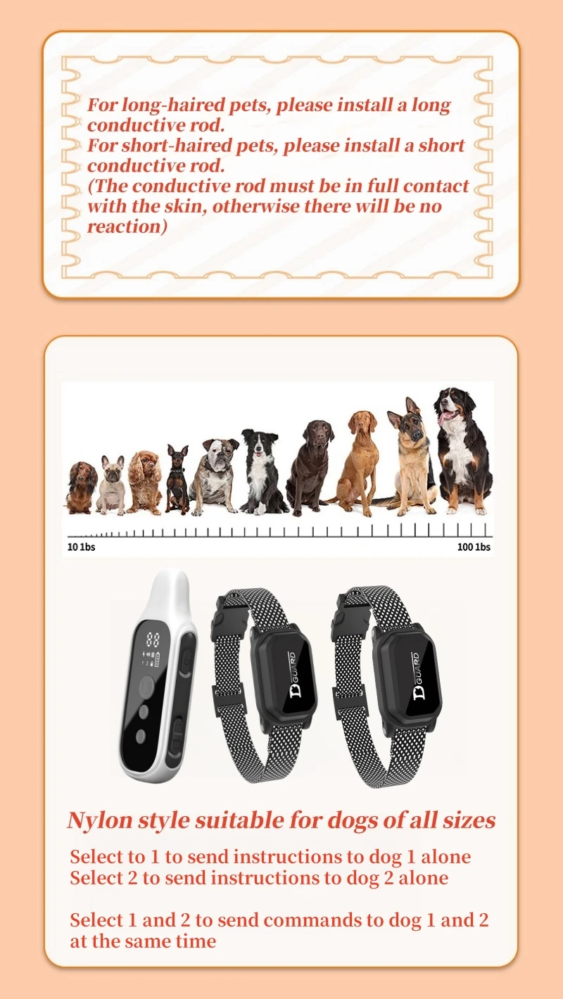 800m Digital Dog Training Collar Waterproof Rechargeable Remote Control Pet with LCD Display for All Size Shock Vibration Sound