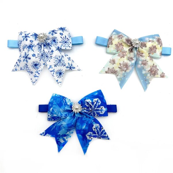 50/100pcs Winter Style Small Dog Bow Tie Pet Dog Grooming Product Snowflake Dogs Bowties Grooming Products Small Dog Accessories - Image 4