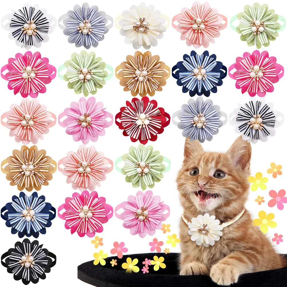 50PCS Dog Bowties Pet Grooming Summer Cute Small Dog Cat Bow Tie Neckties For Dogs Pets Grooming Products Dog Supplies