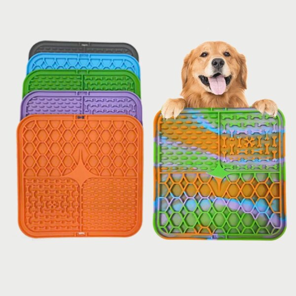 Pet Lick Silicone Mat for Dogs Pet Slow Food Plate Dog Bathing Distraction Silicone Dog Sucker Food Training Dog Feeder Supplies - Image 2