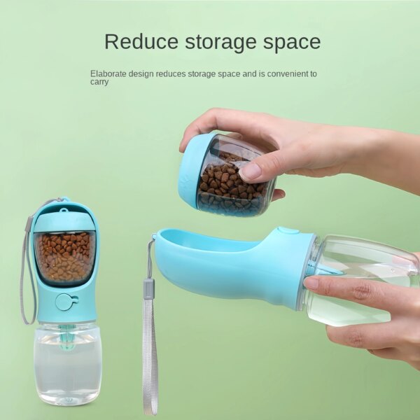 Portable Dog Cat Water Bottle with Storage Food and Water Container for Puppy Pets dogs Feeder Bowl Outdoor Travel Pet supplies - Image 4