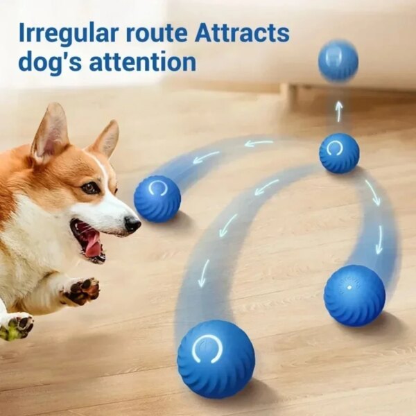 Automatic Moving Bounce Rolling Ball Dog Toy USB Smarts Puppy Interactive Dog Chew Toy Ball Dogs Accessories Pet Toys Home Cats - Image 2