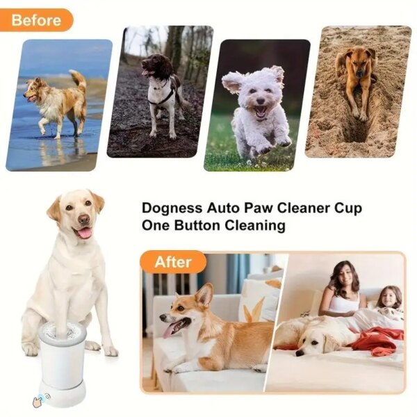 Pet Feet Washer Electrical Pet Paw Cleaner Automatic Pet Foot Cleaning Cup Portable Quick Low Noise Dog Cat Paw Cleaner - Image 5