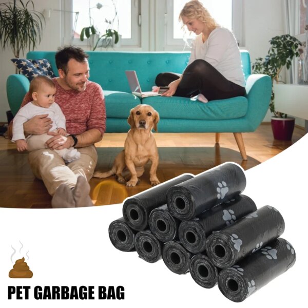 10/30/50Roll Dog Poop Bags Disposable Pet Waste Bags Dog Waste Bags Design Pet Poop Clean Pick Up Bone Bag Dispenser Tools - Image 2