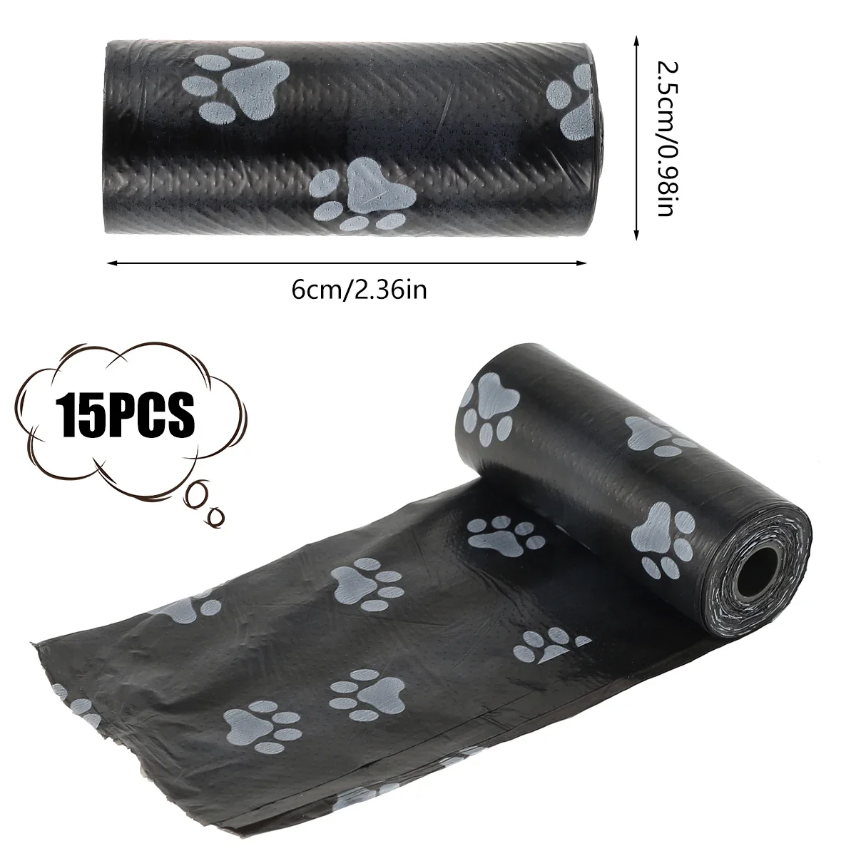 10/30/50Roll Dog Poop Bags Disposable Pet Waste Bags Dog Waste Bags Design Pet Poop Clean Pick Up Bone Bag Dispenser Tools