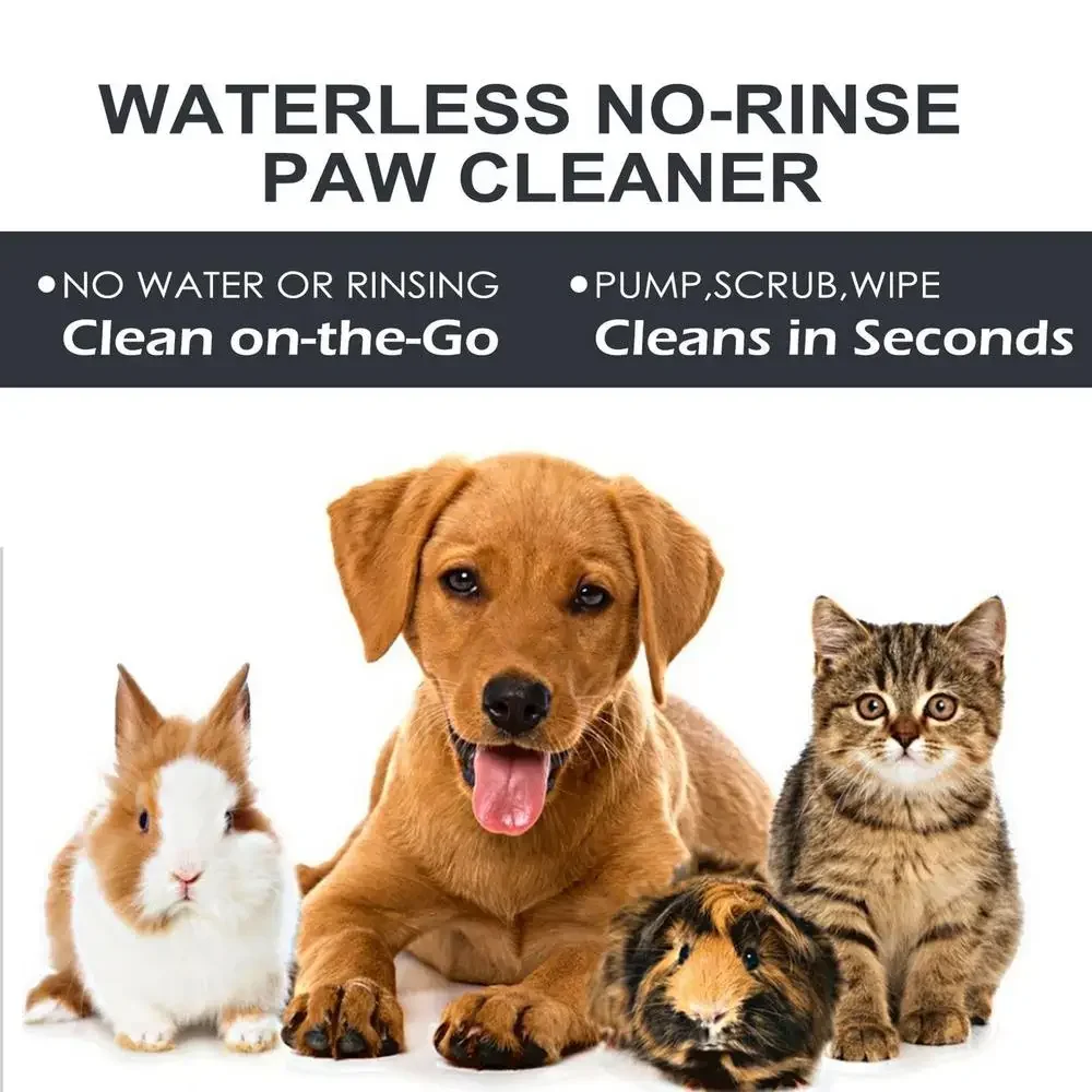 100mlPaw Cleaner Foam Dog Claw Cleaner Cat Paw Cleaner Waterless Pet Shampoo with Dog Brush for Rinse-free Cat Paw Deep Cleanser