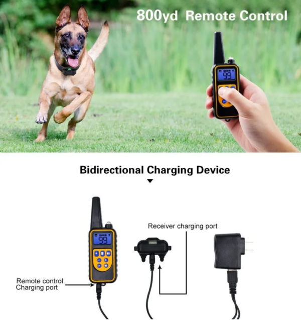 Electric Dog Training Collar Waterproof Dog Bark Collar Pet With Remote Control Rechargeable Anti Barking Device All Size Dogs - Image 2