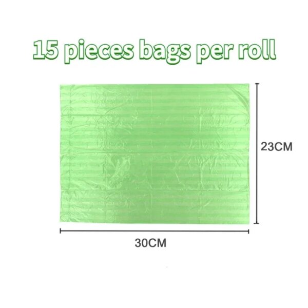 10/40Roll Dog Poop Bags for dog Large Cat Waste Bags Doggie Outdoor Home Clean Refill Garbage Bag Pet Supplies 15 Bags/ Roll - Image 6