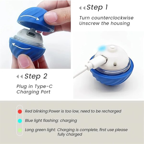 Smart Dog Toy Ball Electronic Interactive Pet Toy Moving Ball USB Automatic Moving Bouncing for Puppy Birthday Gift Cat Products - Image 6