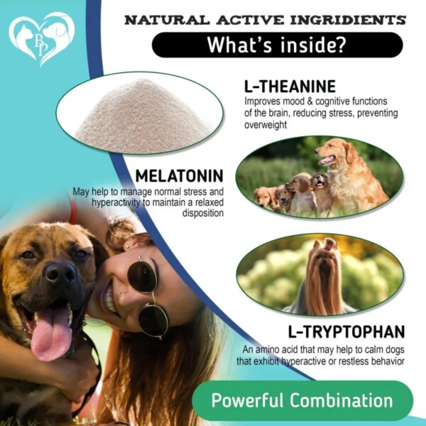 Hemp Calming Chews for Dogs Puppy Pet Separation Anxiety Relief Treats and Calm Aggressive Behavior Melatonin Anti Stress Treat - Image 3