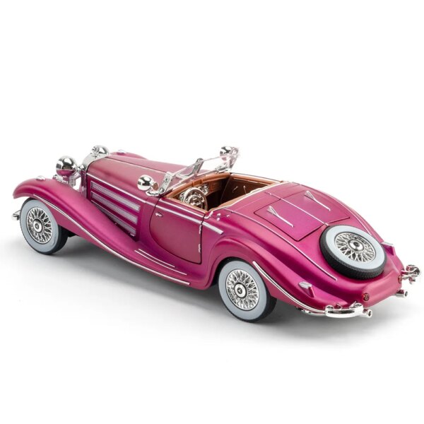 1/24 Scale 500K Vintage Car Model Toy Diecasts Alloy Sport Car Toys with Sound and Light Pull Back Vehicles for Children's Gifts - Image 2