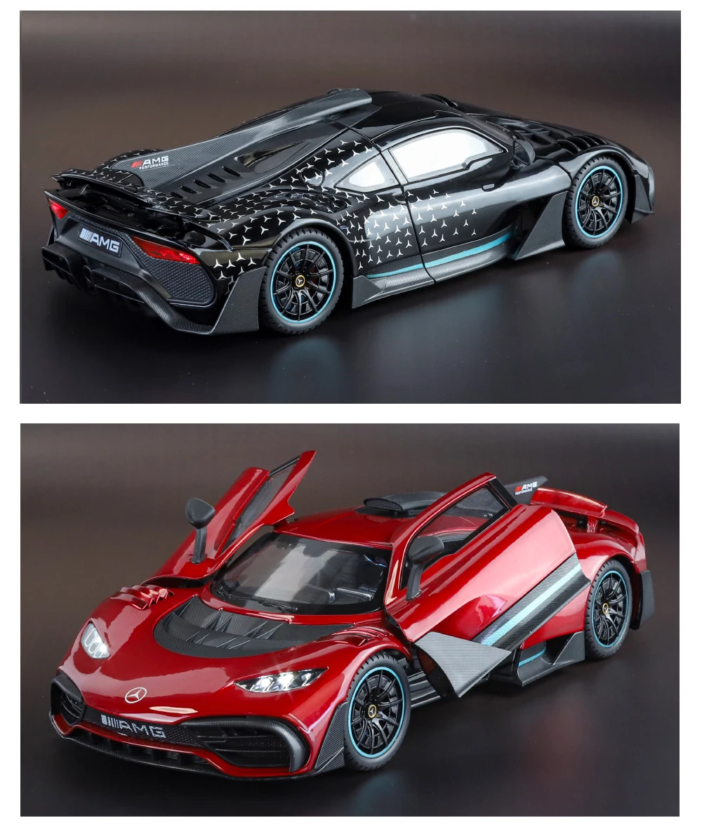 1:18 Mercedes Benz AMG ONE Super Sports Vehicle Alloy Dieacst Model Car Sound & Light Classic Hobby Collectibles Birthday Gifts