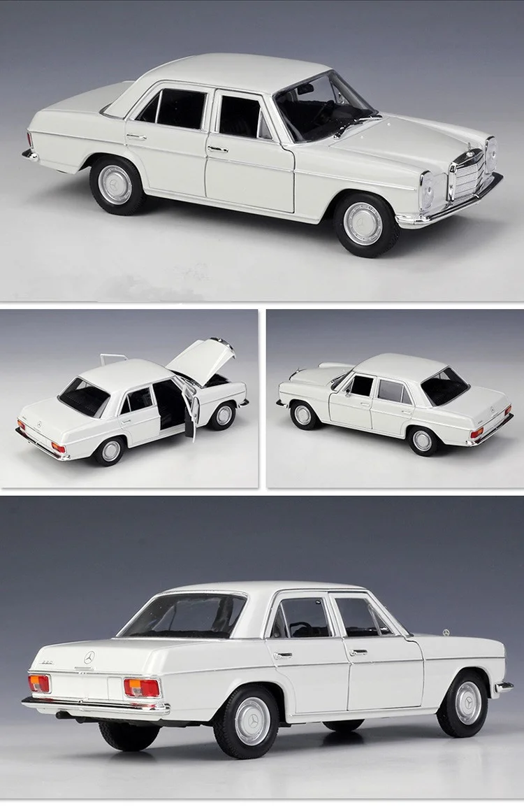 WELLY 1:24 Mercedes-Benz 220 Alloy Car Model Simulation Diecasts Metal Classic Retro Old Car Model Collection Childrens Toy Gift