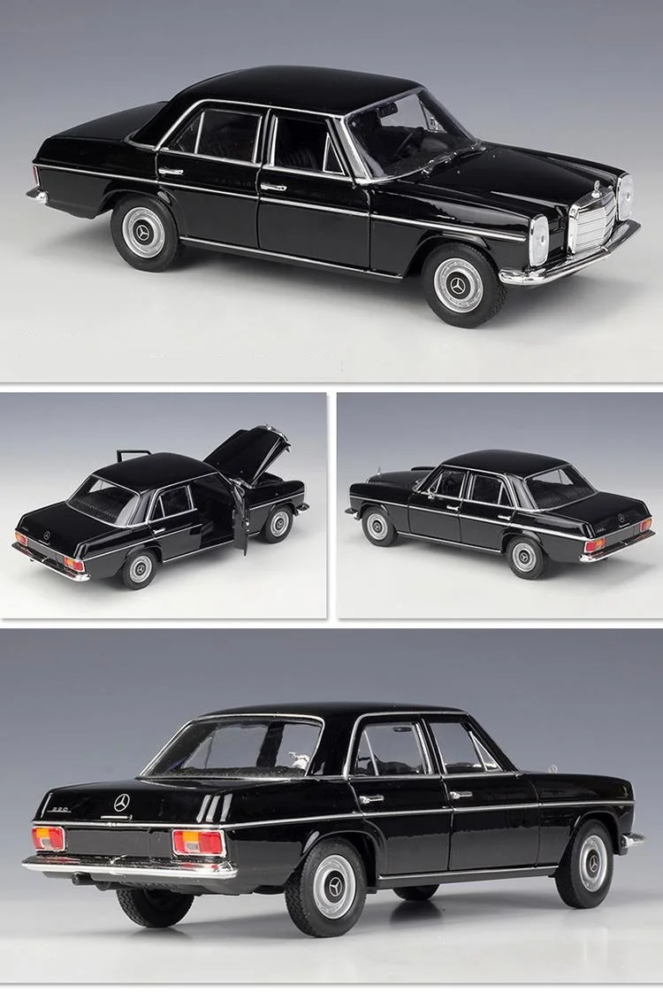 WELLY 1:24 Mercedes-Benz 220 Alloy Car Model Simulation Diecasts Metal Classic Retro Old Car Model Collection Childrens Toy Gift