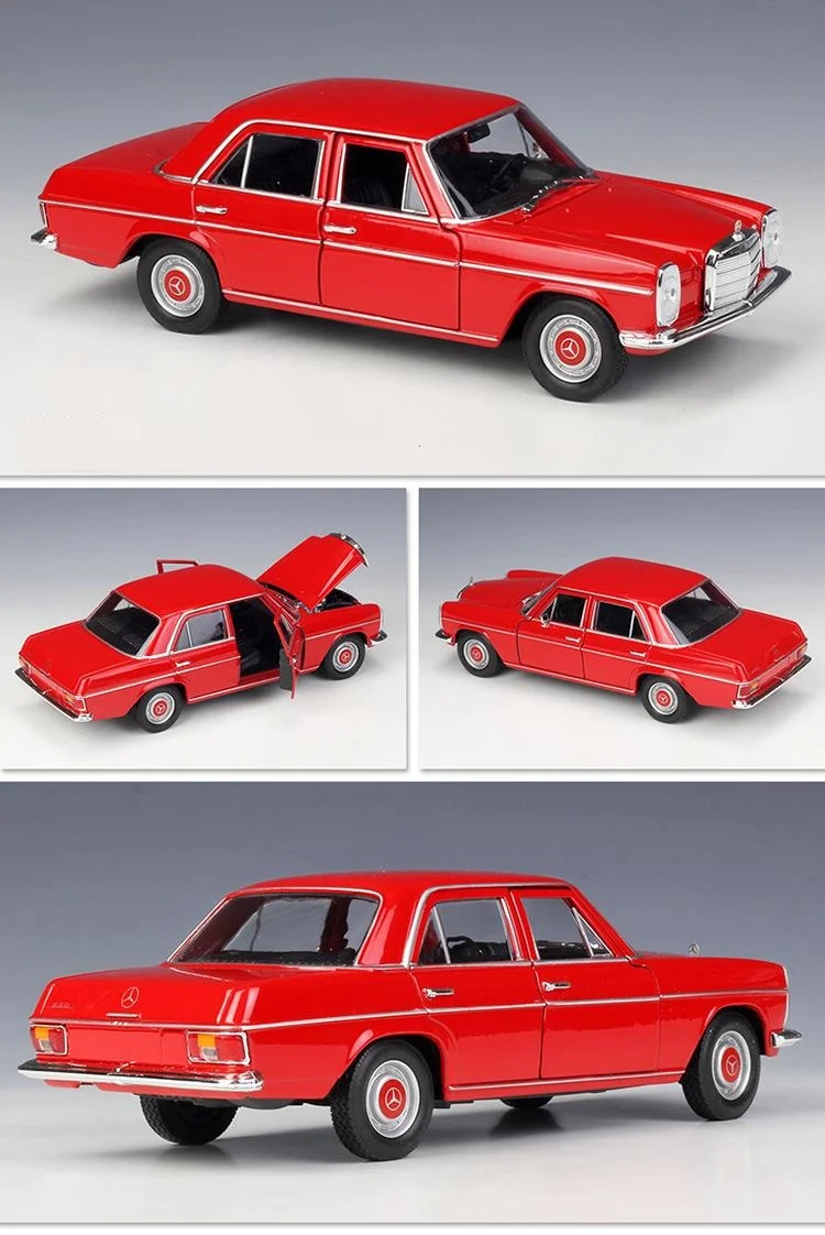 WELLY 1:24 Mercedes-Benz 220 Alloy Car Model Simulation Diecasts Metal Classic Retro Old Car Model Collection Childrens Toy Gift