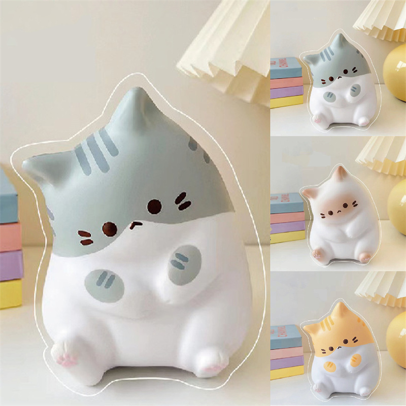 New Cat Stress Relief Squishy Toy Pu Slow Rising Squeeze Antistress Ball Cartoon Table Ornaments Squishy Stress Reliever Toys