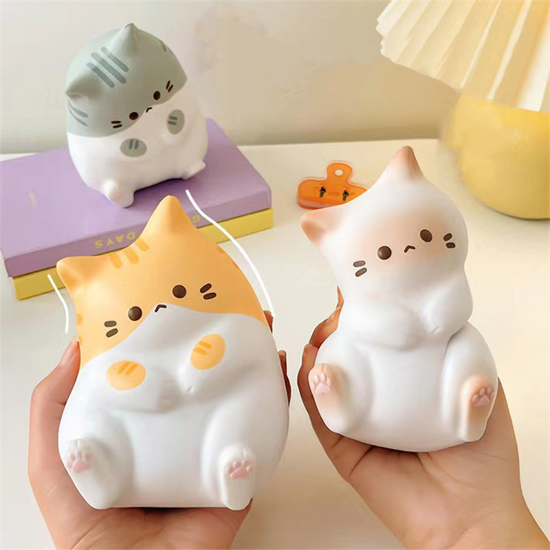 New Cat Stress Relief Squishy Toy Pu Slow Rising Squeeze Antistress Ball Cartoon Table Ornaments Squishy Stress Reliever Toys