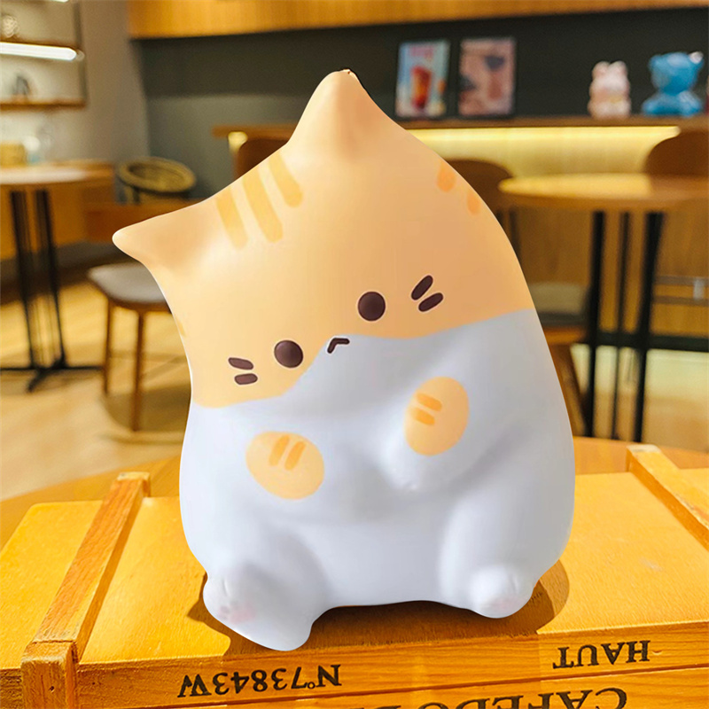 New Cat Stress Relief Squishy Toy Pu Slow Rising Squeeze Antistress Ball Cartoon Table Ornaments Squishy Stress Reliever Toys