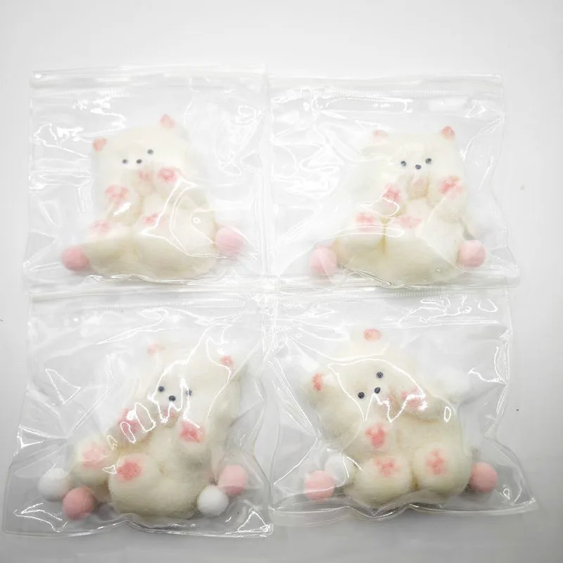 Kawaii Plush Bunny Angel Sheep Pig Curly Dog Ooze Feeling Relief Stress Squeeze Irritability Fingertip Toys Kids  Squishy Gifts