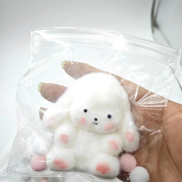 Kawaii Plush Bunny Angel Sheep Pig Curly Dog Ooze Feeling Relief Stress Squeeze Irritability Fingertip Toys Kids  Squishy Gifts - Image 3