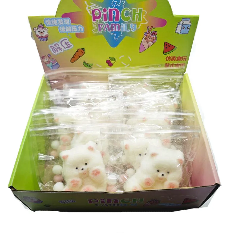 Kawaii Plush Bunny Angel Sheep Pig Curly Dog Ooze Feeling Relief Stress Squeeze Irritability Fingertip Toys Kids  Squishy Gifts