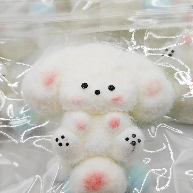 Kawaii Plush Bunny Angel Sheep Pig Curly Dog Ooze Feeling Relief Stress Squeeze Irritability Fingertip Toys Kids  Squishy Gifts