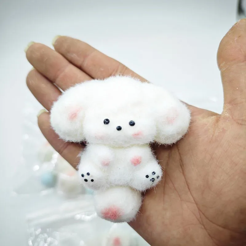 Kawaii Plush Bunny Angel Sheep Pig Curly Dog Ooze Feeling Relief Stress Squeeze Irritability Fingertip Toys Kids  Squishy Gifts