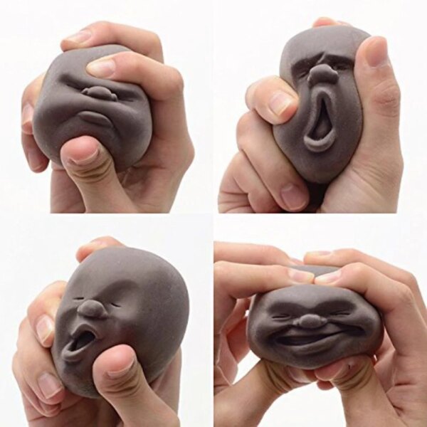 Creative Rubber Fun Squeeze Party Gift Face Relaxation Stress Anti Stress Ball Stress Decompression Student Funny Toy Face Doll