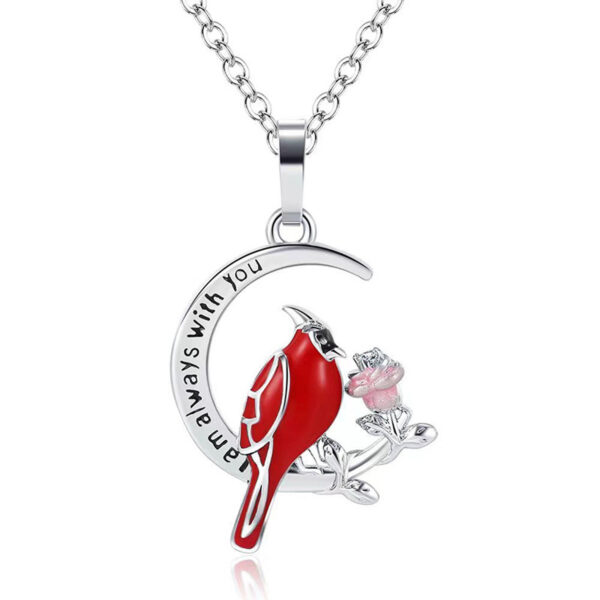 Creative Heart Shaped Cardinal Necklace - Image 9