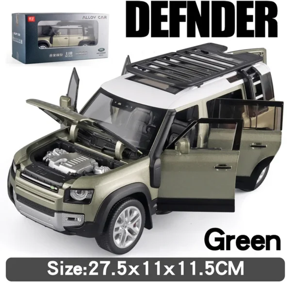 Large 1:18 Land Rover Defender SUV Off-road Alloy Model Car Diecast Toy Car Collection Simulation Sound Light Children Day Gifts - Image 10