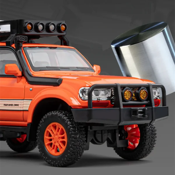1/24 Toyota Land Cruiser LC80 Alloy Car Model Diecast Metal Off-road Vehicles Car Model Sound and Light Simulation Kids Toy Gift - Image 2