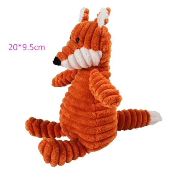 Plush Dog Toy Animals Shape Bite Resistant Squeaky Toys Corduroy Dog Toys for Small Large Dogs Puppy Pets Training Accessories - Image 10