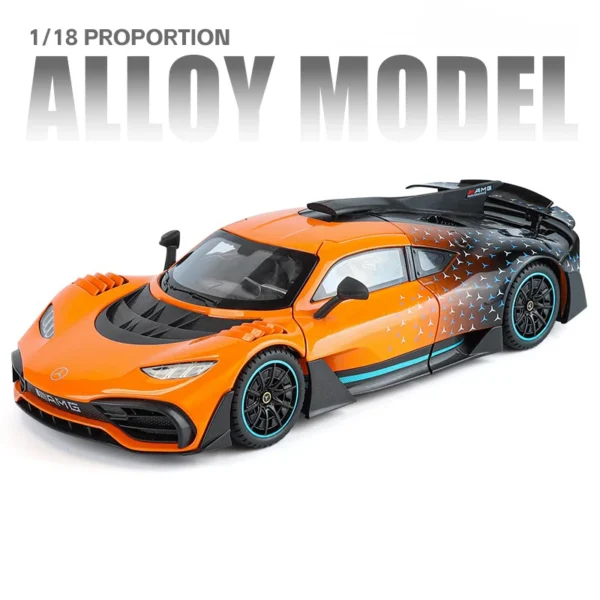 1:18 Benzs One Alloy Sports Car Model Diecasts Metal Concept Racing Vehicles Car Model Sound and Light Simulation Kids Toys Gift - Image 9