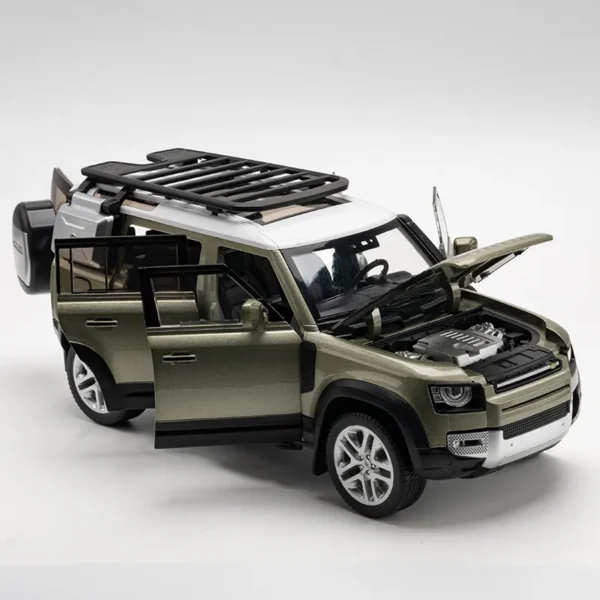 Large 1:18 Land Rover Defender SUV Off-road Alloy Model Car Diecast Toy Car Collection Simulation Sound Light Children Day Gifts - Image 5