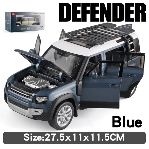 Large 1:18 Land Rover Defender SUV Off-road Alloy Model Car Diecast Toy Car Collection Simulation Sound Light Children Day Gifts - Image 12