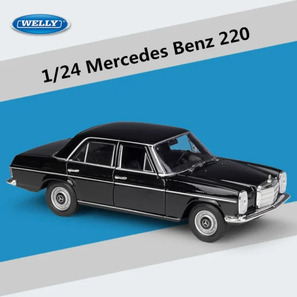 WELLY 1:24 Mercedes-Benz 220 Alloy Car Model Simulation Diecasts Metal Classic Retro Old Car Model Collection Childrens Toy Gift - Image 8