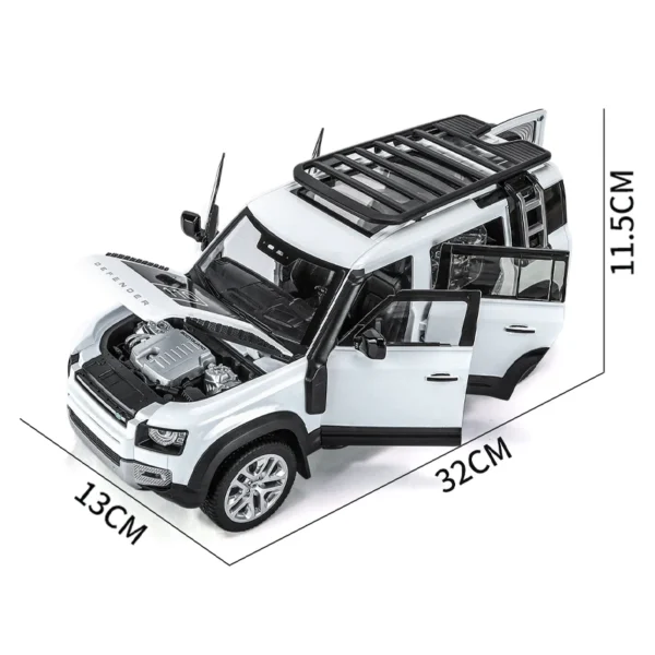 Large 1:18 Land Rover Defender SUV Off-road Alloy Model Car Diecast Toy Car Collection Simulation Sound Light Children Day Gifts - Image 8